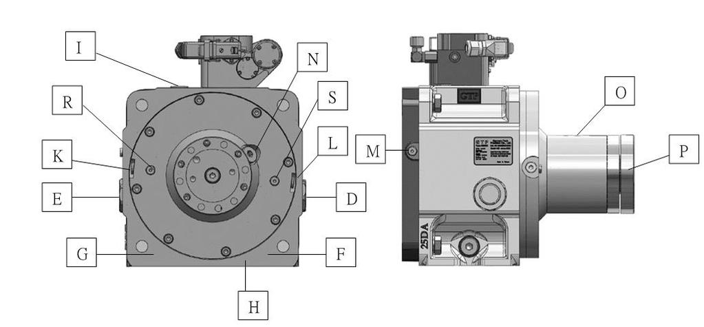 Složení 13 3.5.6 Vstupy a výstupy pro výměnu či doplnění oleje Instalační pozice Vstupní porty Výstupní porty N výstupní hřídel V1 P výstup na přírubě I V3 H B5 G,F,H B5 otočný D 3.5.7 C.L.S. mazací systém a připojení při max.