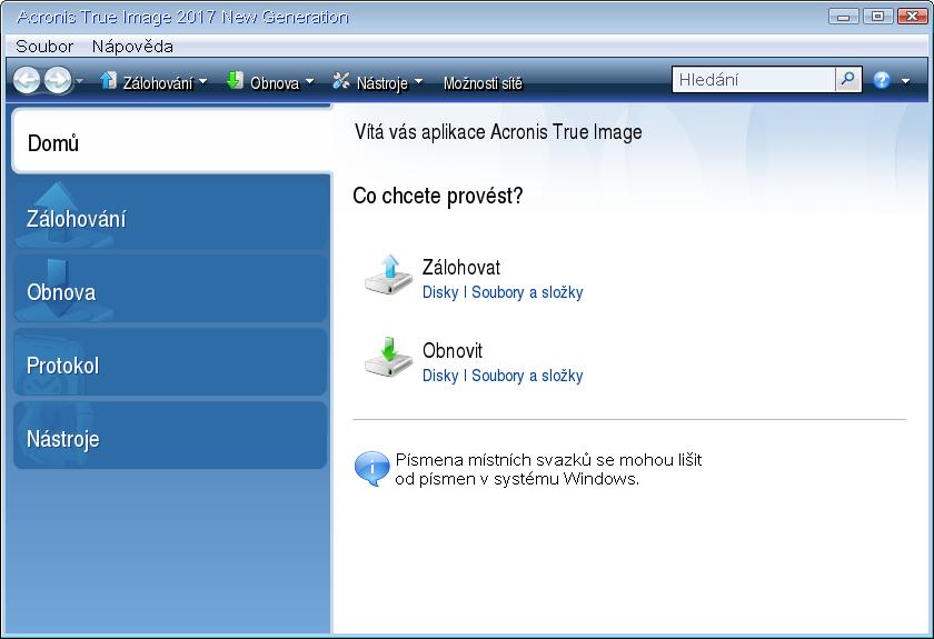 3. V okně Domů zvolte možnost Moje disky pod položkou Obnovit. 4.