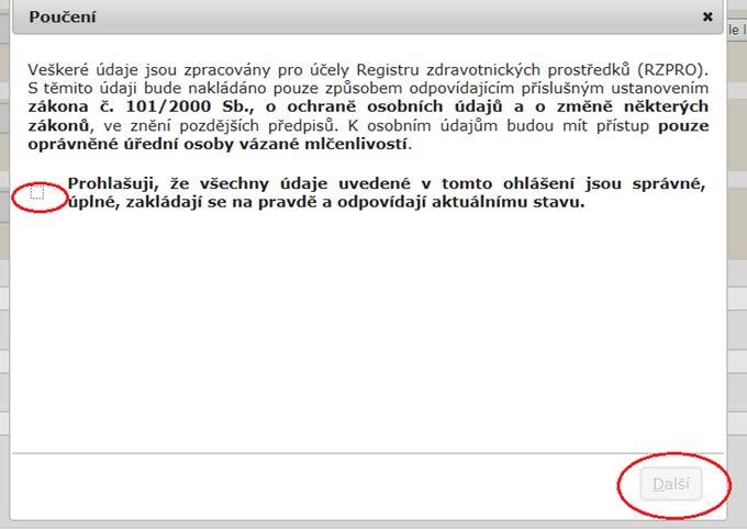 Ohlášení změny údajů nepodléhá zaplacení správního poplatku. Na tuto skutečnost jste upozorněni níže uvedeným způsobem. Poté stiskněte tlačítko Podat. Úspěšné podání je potvrzeno informační zprávou.