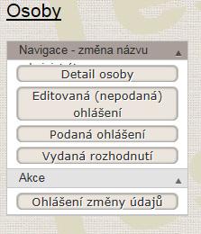 V seznamu PODANÝCH OHLÁŠENÍ vidíte sloupec stav ohlášení, ve kterém se ohlášení nachází: Hlavní stavy v RZPRO: EDITACE (je přiřazena spisová značka) ohlášení můžete editovat (upravovat), ohlášení