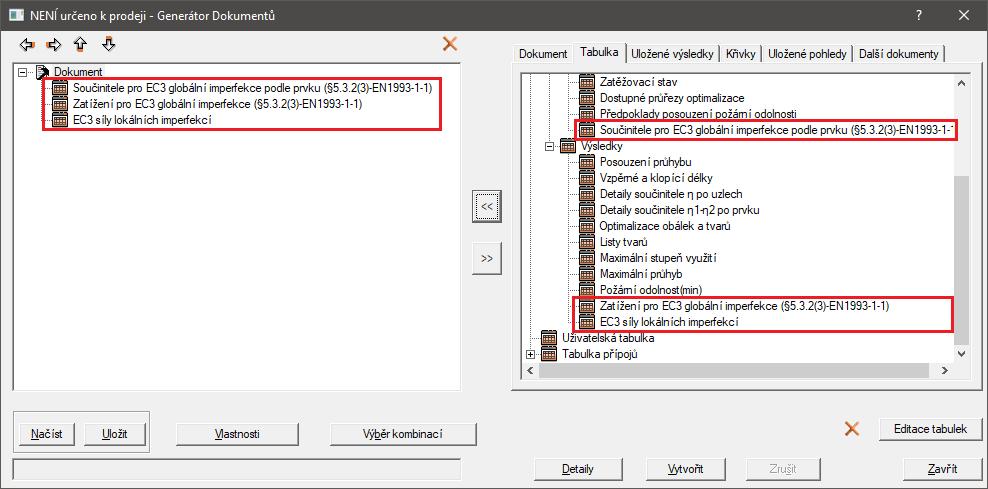 Vstupní údaje a výsledky mohou být použity ve zprávě: Síly lokálních imperfekcí dle EC3 Komb Sloup VEd (kn) e0(y) e0(z) Fz (kn/ml) Fy (kn/ml) 116 117 118 119 2-2.75 1/300 1/250-0.0092-0.0110 27-2.