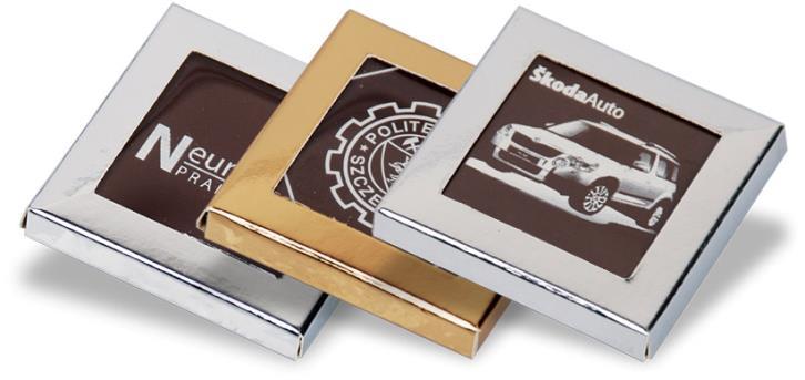 vrátane tlače na čokoládu Sobre čokoládový set v krabici so stuhou 70g 12ks čokoládových napolitánok z mliečnej, či