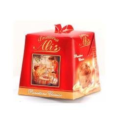 Panettone koláčik Alis classico tradičný taliansky vianočný koláč balenie v štandardných krabiciach Logo odporúčame na etiketu priviazanú o uško na držanie Minimum: 72ks pre 100g minimum