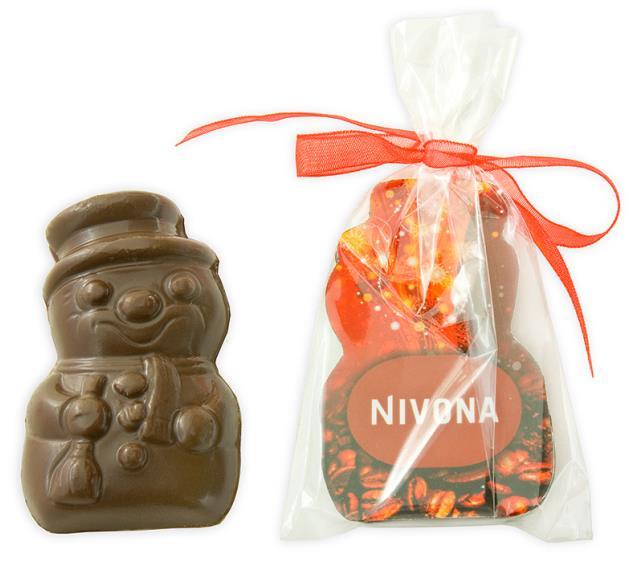 Minimum: 500ks Cena : 0,91 /ks vrátane tlače 0314A Čokoládový panáčik Cookie 65g kvalitná belgická čokoláda