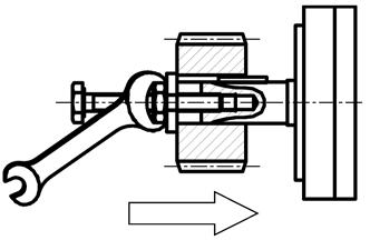 Montáž 5.2 Ustavení stroje Hřídele a poháněný prvek musí mít vzhledem k lícovanému peru stejný způsob vyvážení. Lícované pero musí být správně montováno.