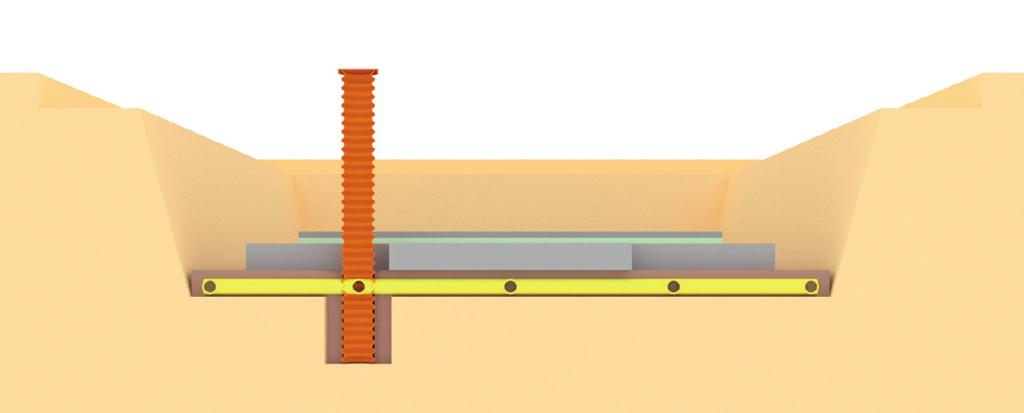 Výška (tloušťka) betonové desky by měla být cca 20 cm, při betonáži je nutné dodržet maximální rovinu jak základové desky bazénu, tak i základových desek pro šachty.