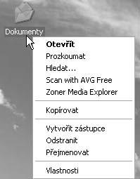 Je to velmi užitečná funkce a je třeba si ji zapamatovat. Zkrátka, pokud chci něco s něčím udělat, klepnu na to pravým tlačítkem myši a je velká šance, že v rozvinuté nabídce najdu potřebnou volbu.