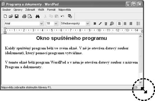 Základy Windows 3.7.2 Obnovení okna do původní velikosti U minimalizovaného okna klepneme na toto tlačítko na hlavním panelu.