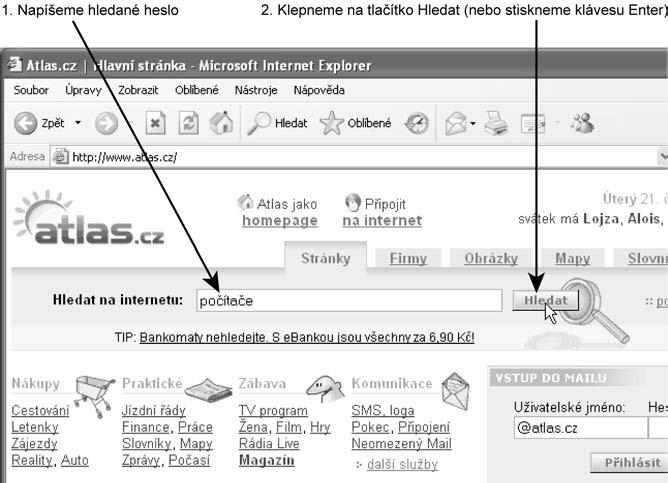 Procházíme web a využíváme e-mail internetové stránky, vztahující se k zadanému heslu. Mezi nimi se dá celkem snadno najít to pravé.