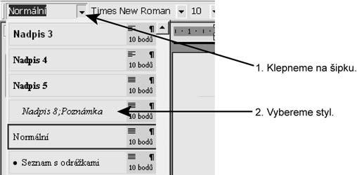 Práce s textem jsou všechny stejné, všechny Nadpisy 1 (kapitol) jsou v celé knize stejné (umíte si představit, jak by vypadalo, kdyby tento řád v knize nebyl dodržován?). Takže v knize (článku, smlouvě ) se opakuje několik stále stejných odstavců.