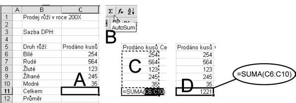 7: Tak je to správně Jakmile pochopíme funkci relativního a absolutního odkazu, začne se nám práce s tabulkovým procesorem dařit. V našem příkladu pokračujeme spodními řádky, tj. součty a průměry.