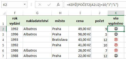 Obrázek 200: Co udělá písmo Wingdings V Excelu je prostě spousta zajímavých funkcí. Najdete tam třeba funkci Opakovat, Stejné, Je.chybhodn, Je.číslo, Je.prázdné, Je.text,.