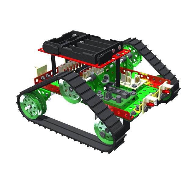 Zároveň má jednoduché grafické programovací prostředí podobně jako LEGO.