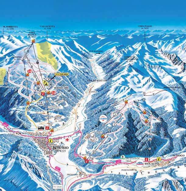 3.012 m 1.787 m 1.225 m 4,1 45,2 18,7 km km km % % % 6 66 28 54 km 79 % komplexně 3 8 14 25 os./ hod. 28.200 1x 39 km DALŠÍ NABÍDKA STŘEDISKA: TYPY SKIPASŮ: Bormio a San Colombano platí pro skiareál Bormio či San Colombano; platnost max.