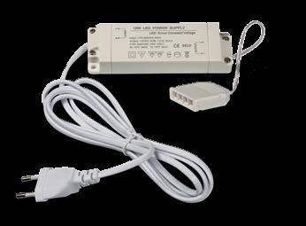 TRAFA Výpočet výkonnosti trafa Příkon LED pásku x délka (m) x 1,15 = minimální výkon trafa (W) Příklad: LED páska DX-SMD5050, délka 1,8 m; 14,4 W/m x 1,6 m x 1,15 (koeficient účinnosti trafa) = 26,49