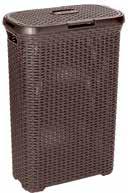 KOŠ NA PRÁDLO RATTAN STYLE 140 l, 44 26 61 cm, barva bílá