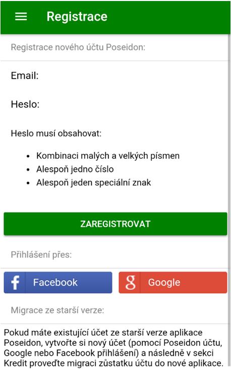 HLAVNÍ MENU PŘIHLÁŠENÍ A REGISTRACE Po stisknutí se zobrazí hlavní menu. Aktuální situace zobrazí aktuální textové informace o dopravní situaci a tabulku linek zobrazující aktuální stav.