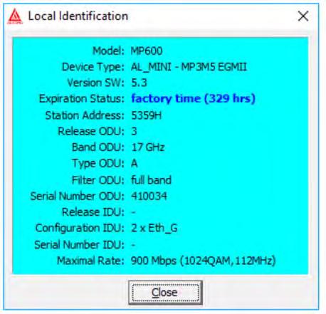 4.6 SÉRIOVÉ ČÍSLO STANICE Sériové číslo stanice, do které jsme aktuálně přihlášeni, zjistíme v programu ASD Client v menu Supervizor Identification a vybereme nabídku Local station.