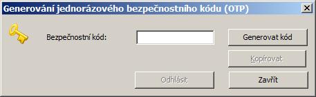 V průběhu používání OTP generátoru však již počet číslic neměňte. Postup pro vygenerování OTP v aplikaci je následující: 1. Spusťte aplikaci Form Filler. 2.