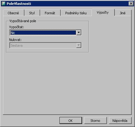 WinQbase 3.08 MEATEST Vlastnosti objektu Výpočty Na této záložce lze nastavit výpočty, které se provedou se zadaným výrazem. Výpočty se provádějí s výrazem, který má číselný datový typ.