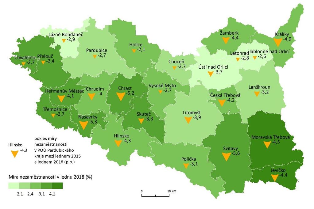 V posledních třech letech, kdy došlo k akceleraci ekonomického růstu, začala nezaměstnanost opět velmi rychle klesat.