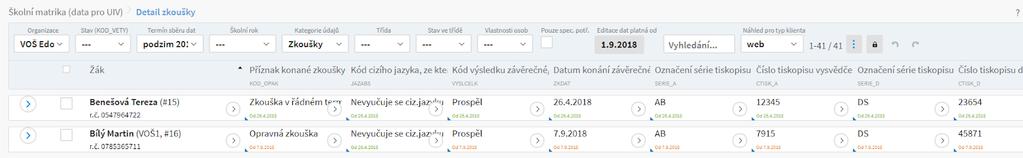 Dokument Vložka do protokolu - dle zadání dat v systému tiskneme na protokol pouze hlavičkové údaje. Ostatní data je potřeba vyplnit ručně. 7.