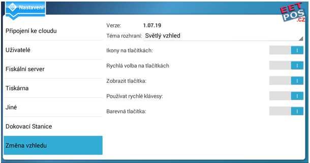 3. Backup / Restore = Zálohování / Obnovení Údaje z nastavení a ze seznamu zboží mohou být zálohovány.