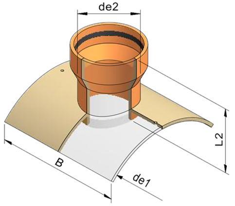 Sedla přišroubovaná DN 300-700 C05 TVAROVKY GRP Kamenina PVC Přilaminovaná a přišroubovaná sedla HOBAS jsou určena k dodatečnému napojování beztlakých potrubí (kanalizací).
