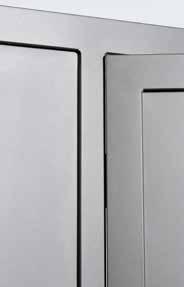 Integrované dveře Skryté závěsy jsou u integrovaných dveří posuvných vrat ST 500 dodávány standardně, u výklopných vrat ET 500