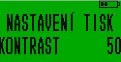 Následuje nastavení vyrovnanosti, které pomáhá nastavit tisk při extrémních teplotách.