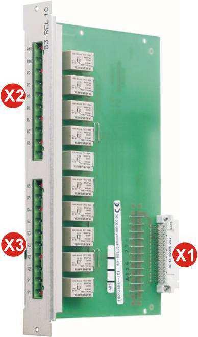 6.3 B3-REL10 Reléový modul Reléový modul B3-REL10 obsahuje 10 bistabilních volně programovatelných 230V/3A zatížitelných reléových kontaktů.