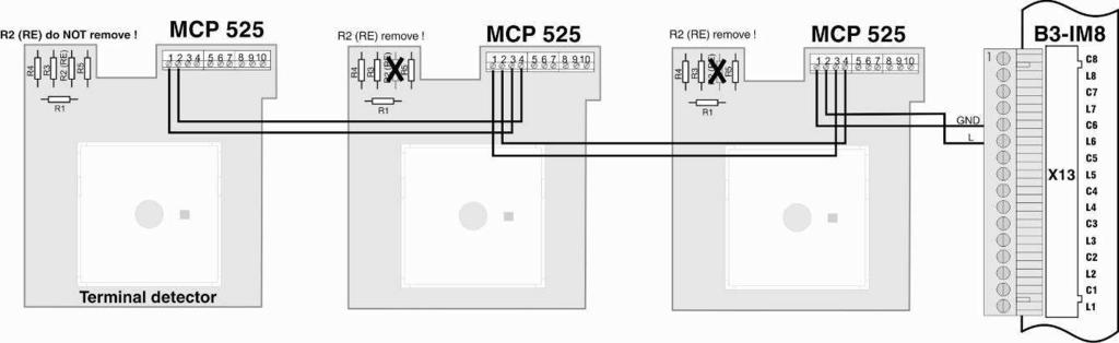 tlačítkového hlásiče MCP 525