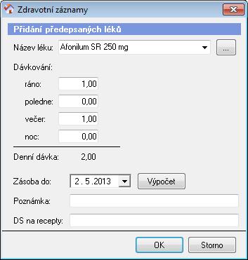 16 Zdravotní záznamy Tato část programu slouží k evidenci léků a léčebných pomůcek (LOP) klientů, přehledu o provedených kontrolách a vyšetřeních a umožňuje tisk dekursů.