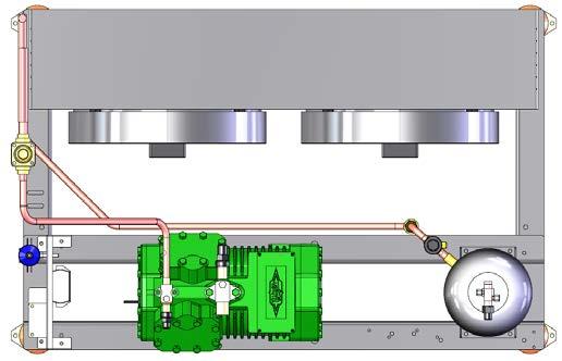 KONDENZAČNÍ JEDNOTKA SINOP - CU - M BITZER NEW ECOLINE polohermetický pístový R404A GWP: 3922 R449A GWP: 1397 + 0 C ~ - 20 C M - Střední teplota Chladicí výkon R449A = cca 0,97 x Chladicí výkon R404A