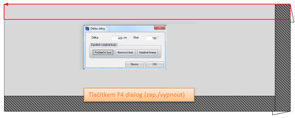 Po kliknutí tohoto tlačítka dojde ke skrytí dialogu a dojde k přepnutí do 3D náhledu, kde je možné požadovaný bod výšky nakliknout a převzít.