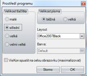 Tuto funkci najdete v horní liště pod: Nastavení / Prostředí programu / Všeobecné Pomocí této funkce můžete určit zda se po