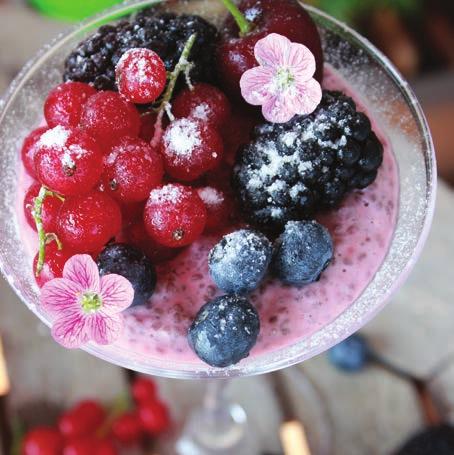Chia puding 400 ml kokosového mléka (můžete nahradit například ořechovým mlékem nebo čerstvě vylisovanou šťávou dle chuti) čerstvé ovoce na ozdobu (například jahody nebo maliny) 5 lžic chia semínek