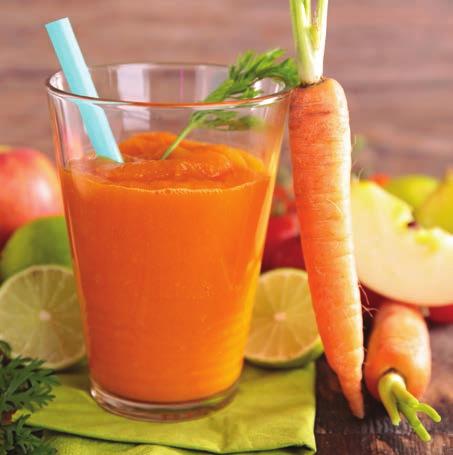 Očistné smoothie 3 pomeranče 50 g řapíkatého celeru 50 g mrkve 1 banán Oloupejte banán a pomeranče. Důkladně umyjte celer a mrkev.