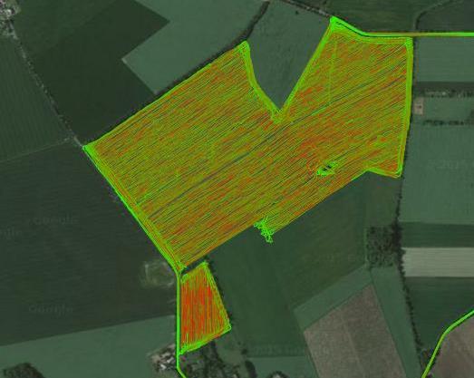 Spotřeba l/h Testovací farma Tršická