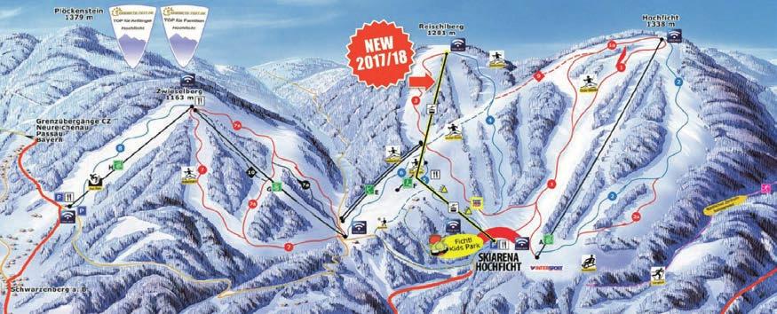 Jedno z nejlepších šumavských středisek nabízí alpské lyžování na kvalitních
