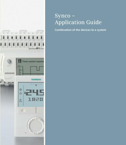Regulátory řady Synco Proojení regulátorů RDG a Synco 700 do systému Autor: René Kaemfer -