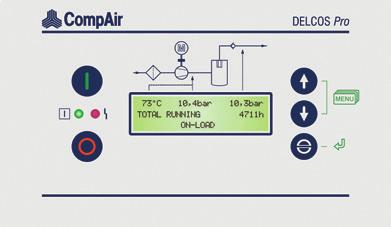 Vysoce výkonný odlučovač Dvoustupňová filtrace zaručuje dodávku vzduchu té nejvyšší kvality (obsah zbytkového oleje < 3 ppm).