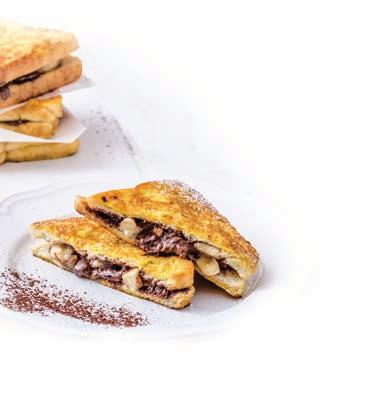 Toasty & Snacky opan Special Styles Slivkový chlieb vo vajci Na 4 kúsky 8 plátkov toastového chleba 4 PL slivkového lekváru 3 vajcia 50 ml mlieka 1.