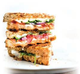 opan Toasty & Snacky Panino a Croque Monsieur Španielsky paradajkový chlieb Na 4 kúsky 8 plátkov toastového chleba alebo ražného chleba Na obloženie: zelené alebo červené pesto gouda alebo mozzarella