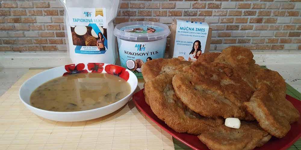 Šošovicová polievka s langošom AniFitt Ingrediencie: 200 g šošovice 4 bobkové listy 1 strúčik cesnaku 2 PL kokosovej smotany Cocomas 7 dl vody 8 dl bezlaktózového alebo» rastlinného mlieka himalájska