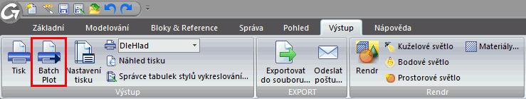 Vylepšení 1: Na pásu karet a v panelu nástrojů jsou k dispozici