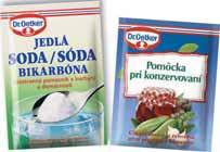 Vodu zmie ame s octom, cukrom a soºou a povaríme (cca 2 min.). Odstavíme z ohàa a pridáme Sódu bikarbónu a Pomôcku na konzervovanie.