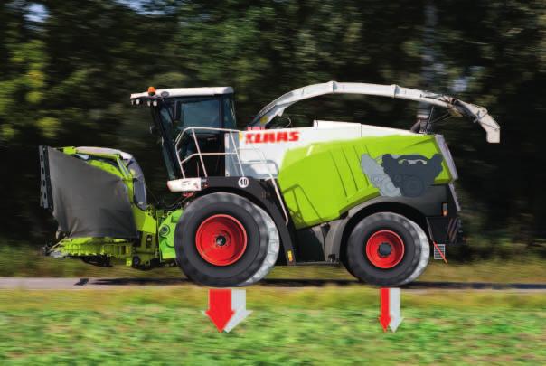 Dva mechanické převodové stupně řazené elektrohydraulicky Tempomat: Pevně nastavíte pojezdovou rychlost, s níž po stisknutí tlačítka můžete např.