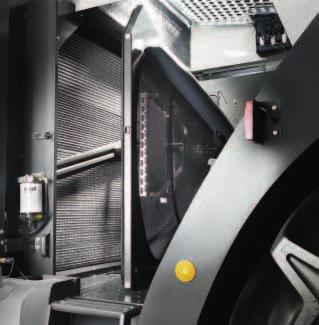 Automatické centrální mazání se zásobou mazacího tuku 8 litrů, vystačí na 120 pracovních hodin Díky velkému nástupnímu