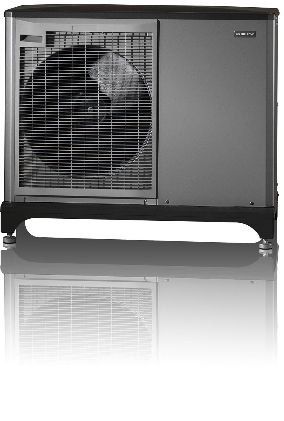 1 Popis tepelného čerpadla F2040 Tepelné čerpadlo NIBE F2040 je kompaktní tepelné čerpadlo systému vzduch - voda pro vytápění a ohřev teplé vody malých a středních domů.